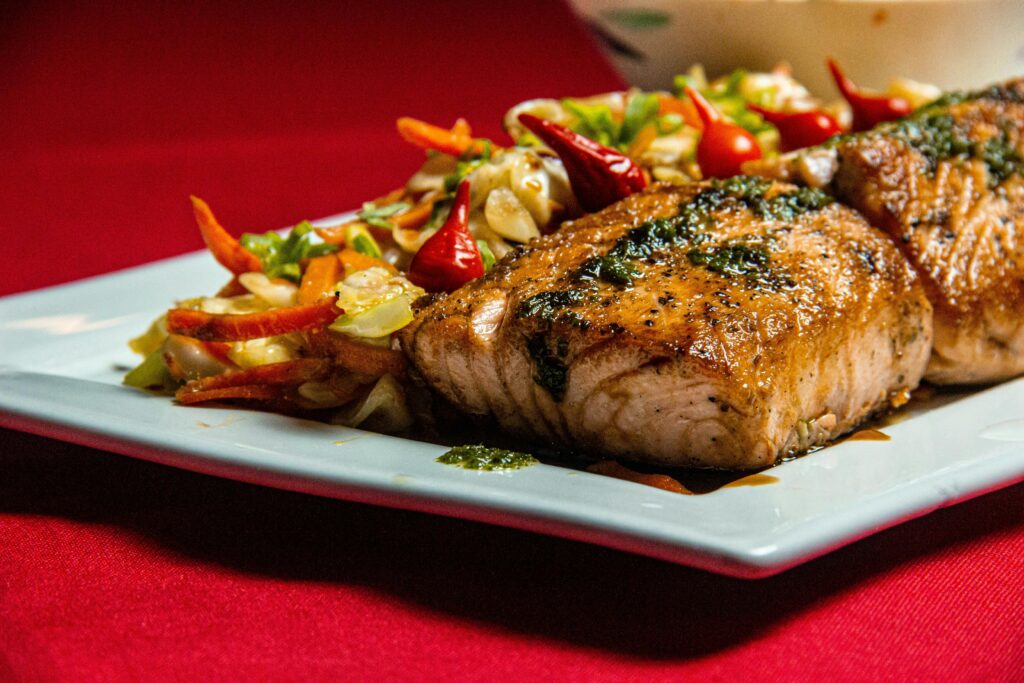 Grilled Salmon with Mango Salsa