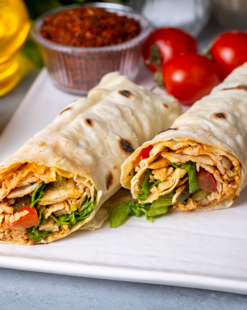 Thai-Style Peanut Chicken Wraps